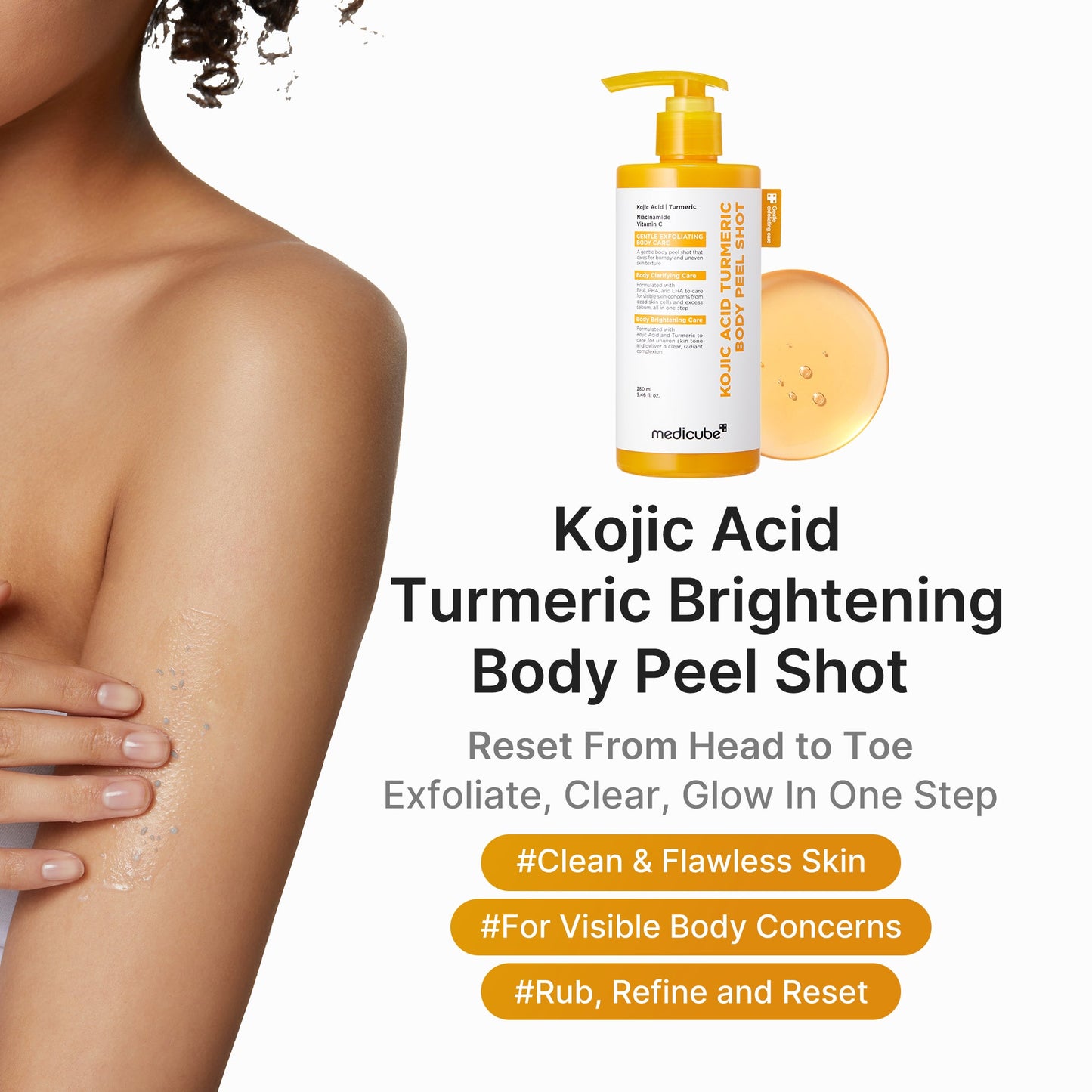 Kojic Acid and Turmeric Brightening Body Peel Treatment