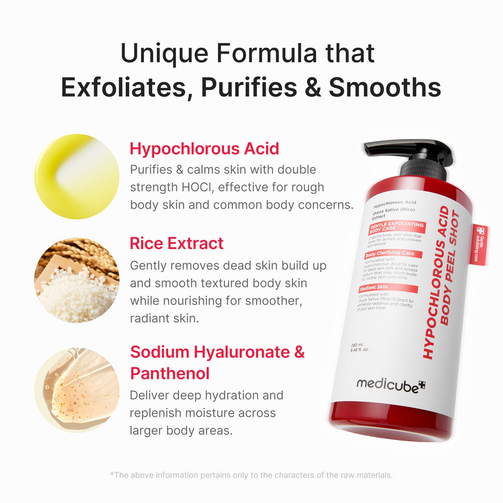 Hypochlorous Acid Gentle Exfoliating Rice Body Peel Shot