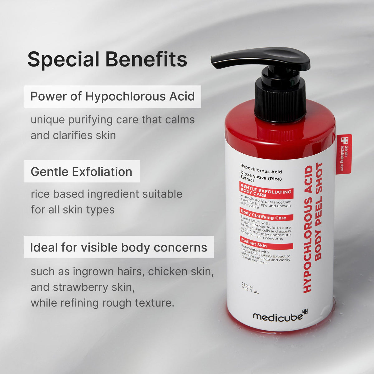 Hypochlorous Acid Gentle Exfoliating Rice Body Peel Shot