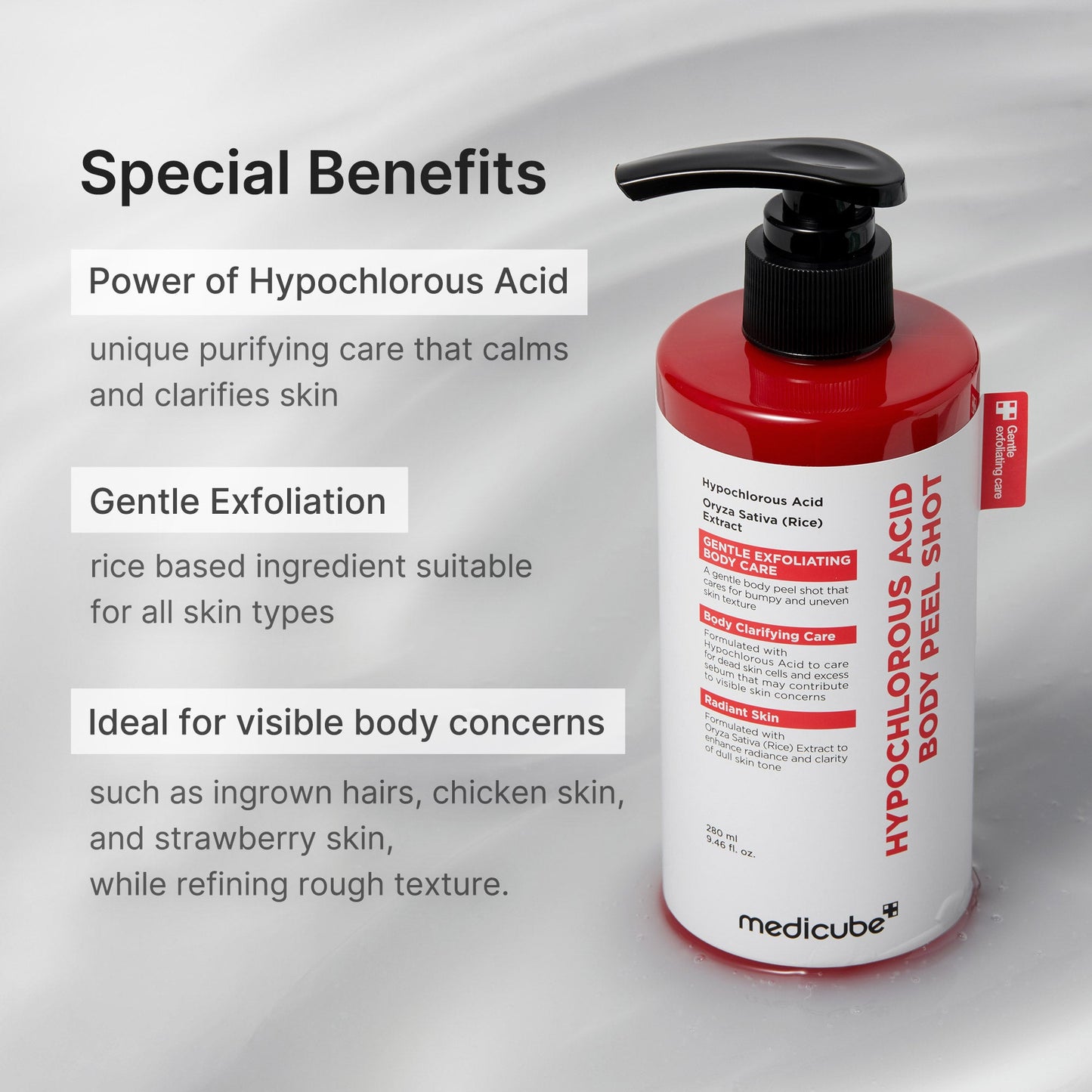 Hypochlorous Acid Gentle Exfoliating Rice Body Peel Shot