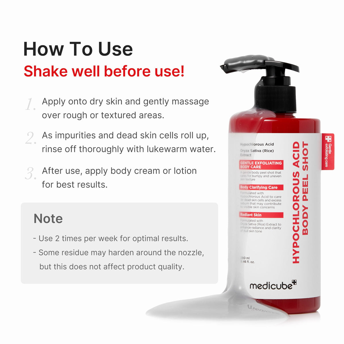 Hypochlorous Acid Gentle Exfoliating Rice Body Peel Shot