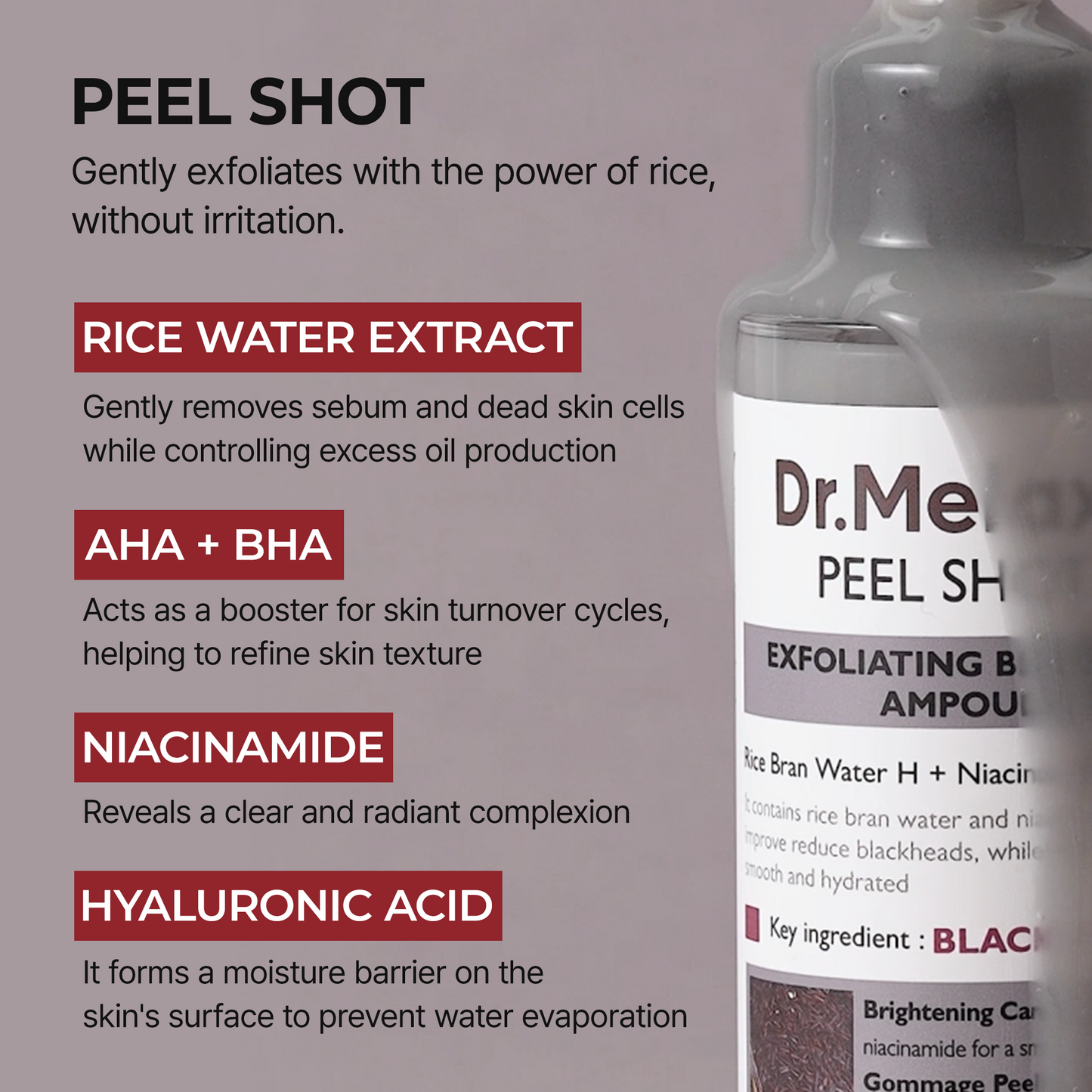Haruharu Wonder Black Rice Hyaluronic Botanical Peel Shot Glow Ampoule